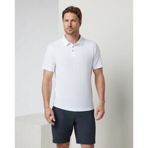 Vuori Men’s Casual White Button Strato Tech Polo Short size XL